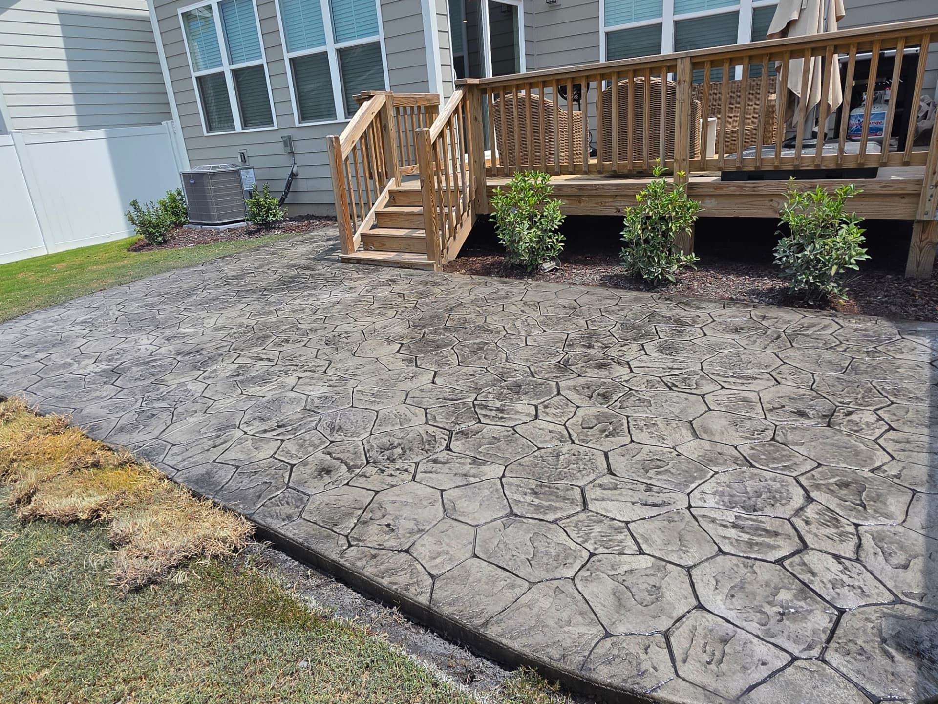 Stamped concrete patio by Alpha Concrete
